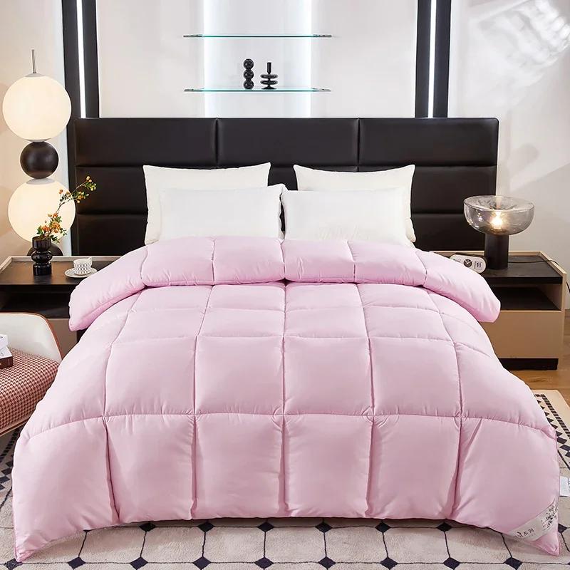 hotel style Soy fibre goose down duvet bed velvet Comforter soft winter duvet very warm Quilts blanket hotel