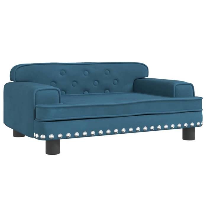 VidaXL Canapé pour enfants bleu 70x45x30 cm velours 3196293