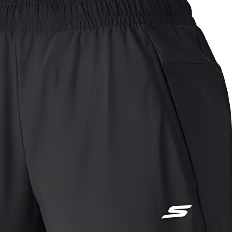 Skechers Solid Color Moisture-Wicking Quick-Dry Casual Shorts Women Shorts Carbon-Black P224W088-0018