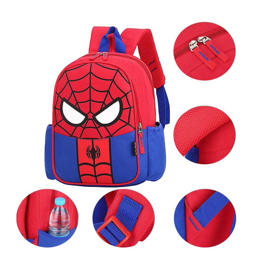 Kids Preschool Red Backpack Toddler School Backpack Lightweight Cartoon Backpack For Boys Girls, 12 Inch