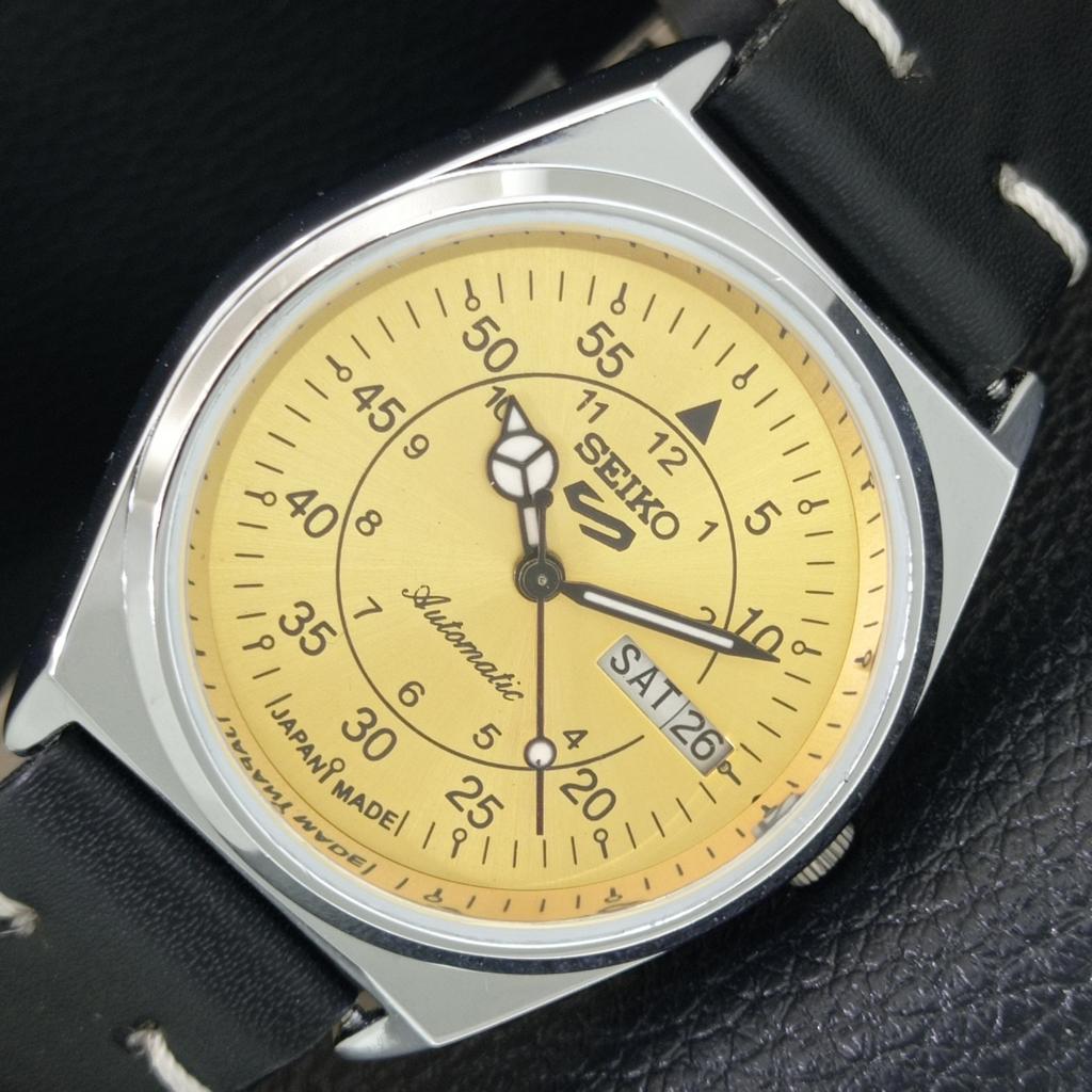 

REFURBISHED SEIKO 5 AUTOMATIC 6309A JAPAN MENS VINTAGE GOLDEN WATCH a442183-1