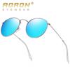 Unisex Retro Fashion Polarized Metal Sunglasses - Colorful Anti-UV 3447 Frame