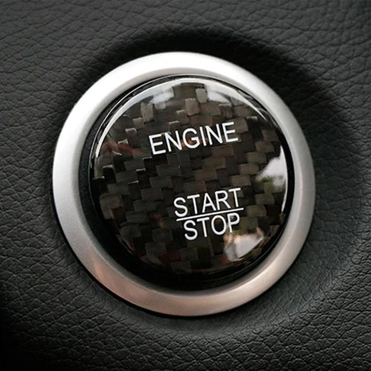 Auto Motor Start Stop Knopf Schalter Abdeckung Kohlefaser Aufkleber Für Mercedes-Benz