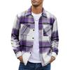 Mens Flannel Shirts Long Sleeve Lightweight Plaid Shirt Casual Button Down Shirts