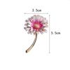 SKEDS Elegant Creative Enamel Flower Daisy Brooch Pin For Women Fashion Sunflower Wedding Party Accessories Corsage Brooches
