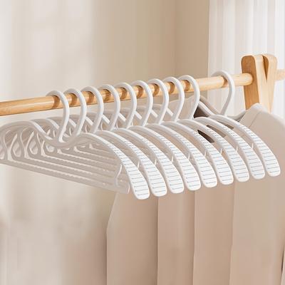 5/15/25/35pcs Wide Shoulder Hangers, Short Neck Non-Slip Mark-Free, Space Saving Closet Organizer for Home Dorm Wardrobe