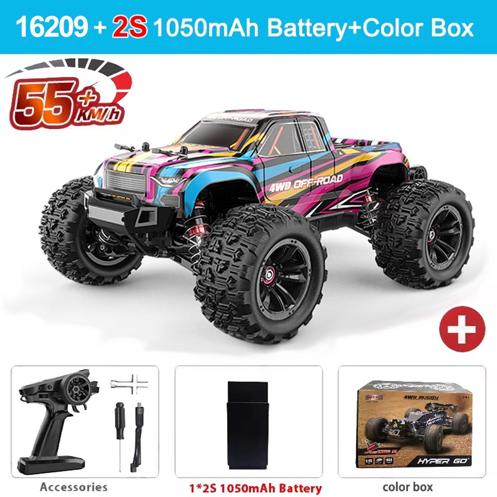 MJX 16208/16209/16210 RC Car 2.4G 4WD Remote Control Off-Road Vehicle Brushless High-Speed Racing Climbing Crawler 2S 3S Battery