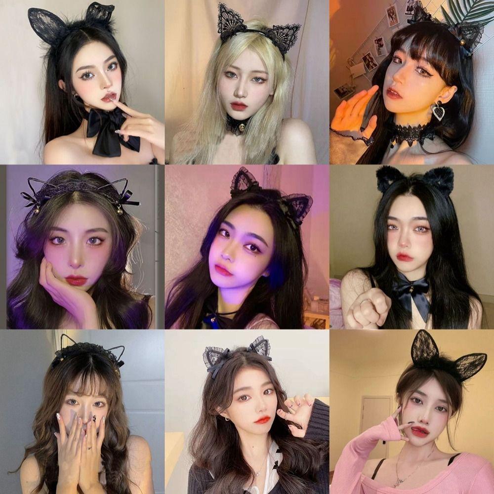 Lace Cat Ears Hairband Sexy Headdress Fashion Lace Headband  Birthday Party