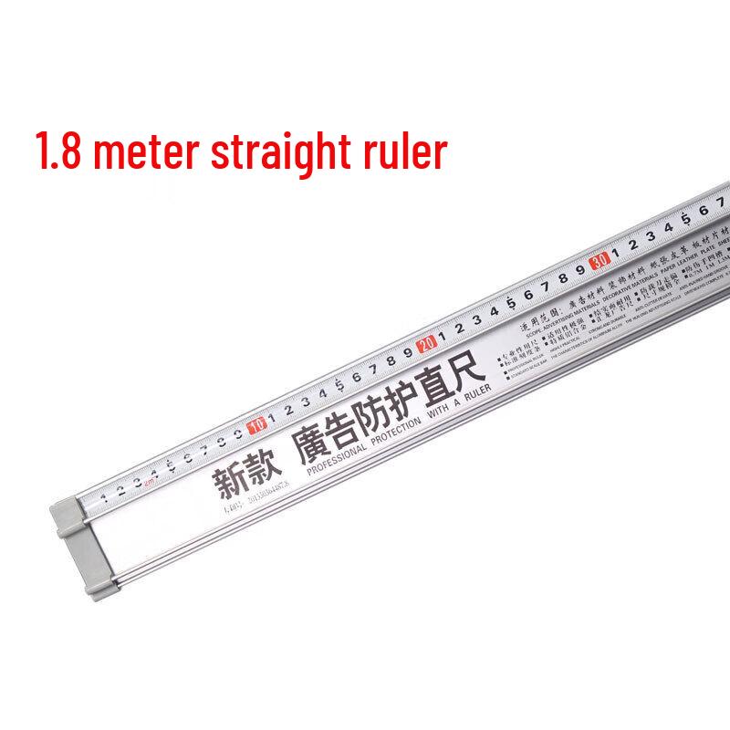 Pucheng Anti-Slip Aluminum Alloy Straight Ruler 1.8M