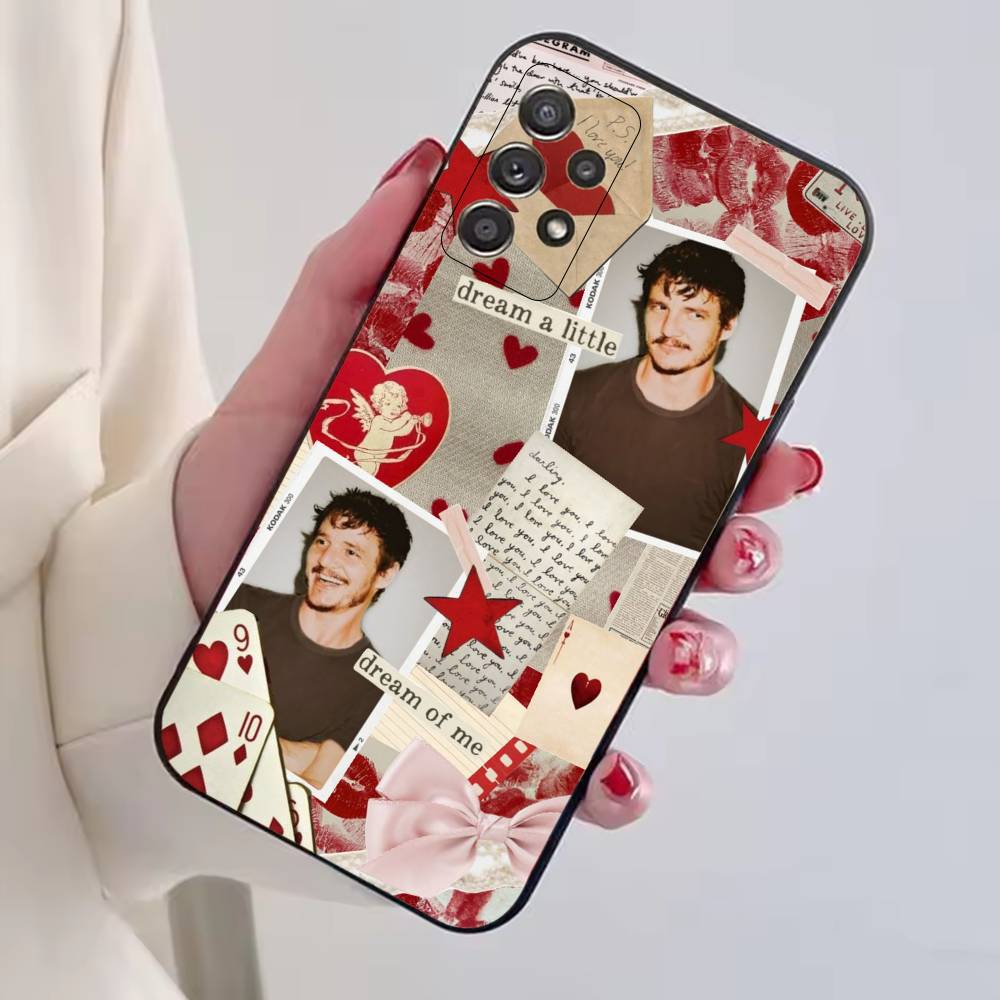 P-Pedro Pascal Actor Phone Case For Samsung S25,S24,S21,S22,S23,S30,Ultra,S20,Plus,Fe,Lite,Note,10,Black Cover