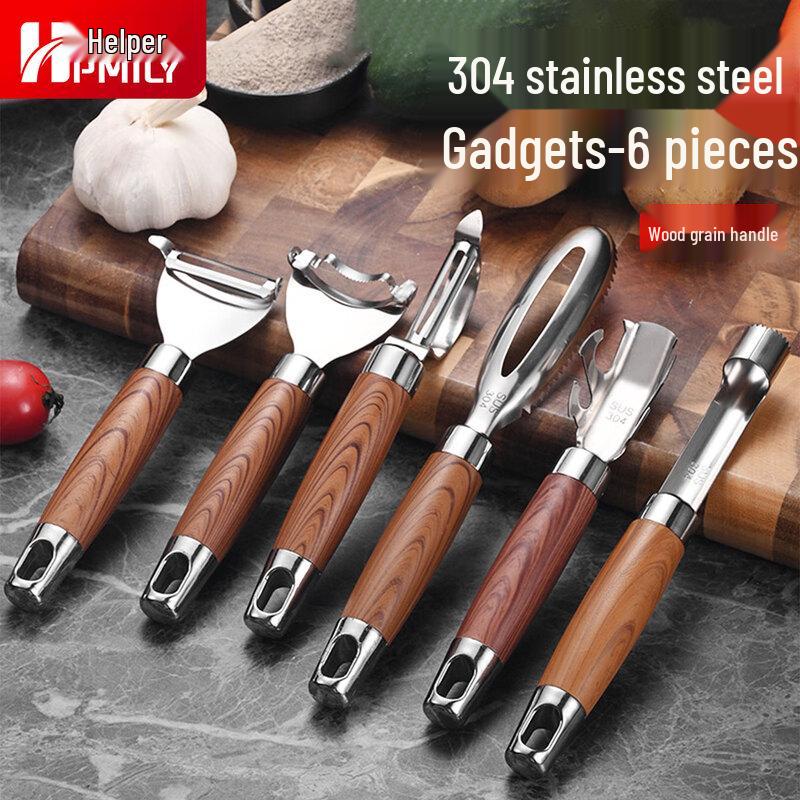 ZhuJiaLe Набор из 6 кухонных гаджетов из нержавеющей стали 304