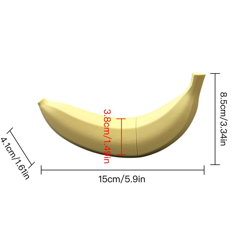 Creative Banana Shaped Portable Storage Box Plastic Organizer for Small Items 1 Piece 990₽