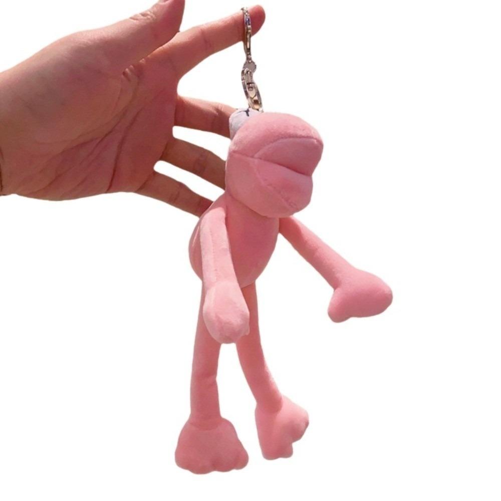 Ugly Cute Frog Backpack Pendant Soft Stuffed Plush Backpack Hanging Keychain Key Ring  Key Holder