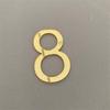 3D Self-adhesive Waterproof Plating House Number 0 To 9 Modern Gold Digits House Number Door Plate Address Outdoor Door Number