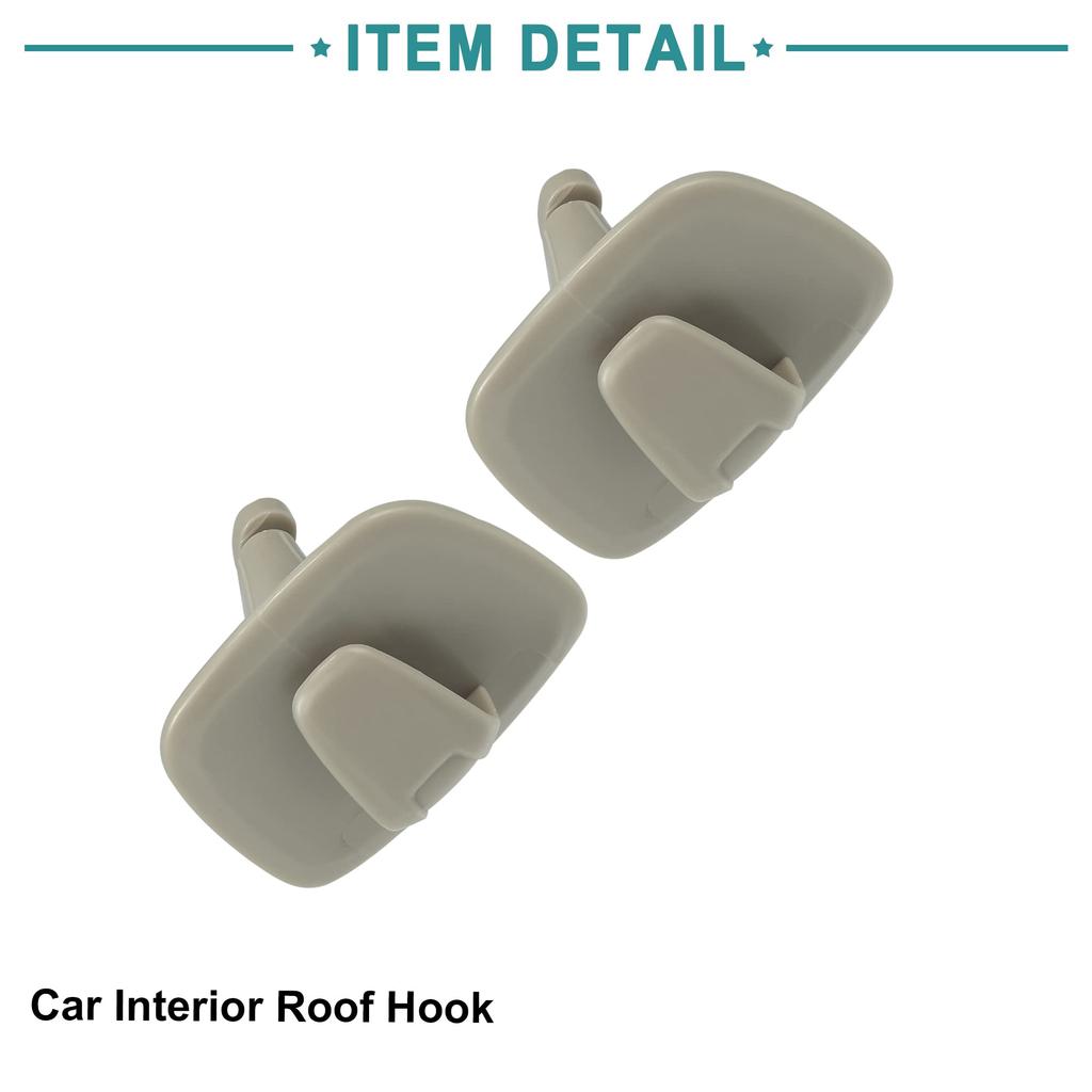 ACROPIX Interior Roof Insert Hook Hanger ABS Cover Trim for Volvo S90 V90 Gray 2pcs - -