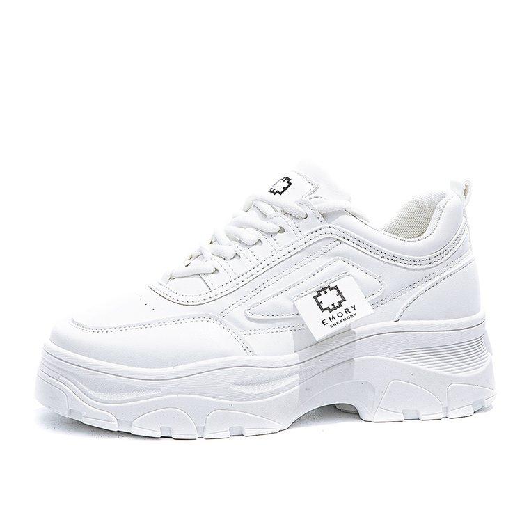 

Весенняя корейская версия The Old Dad Women Net Red Trainers Casual Thick Bottom Heightging Shoes Plus Size 35 белый