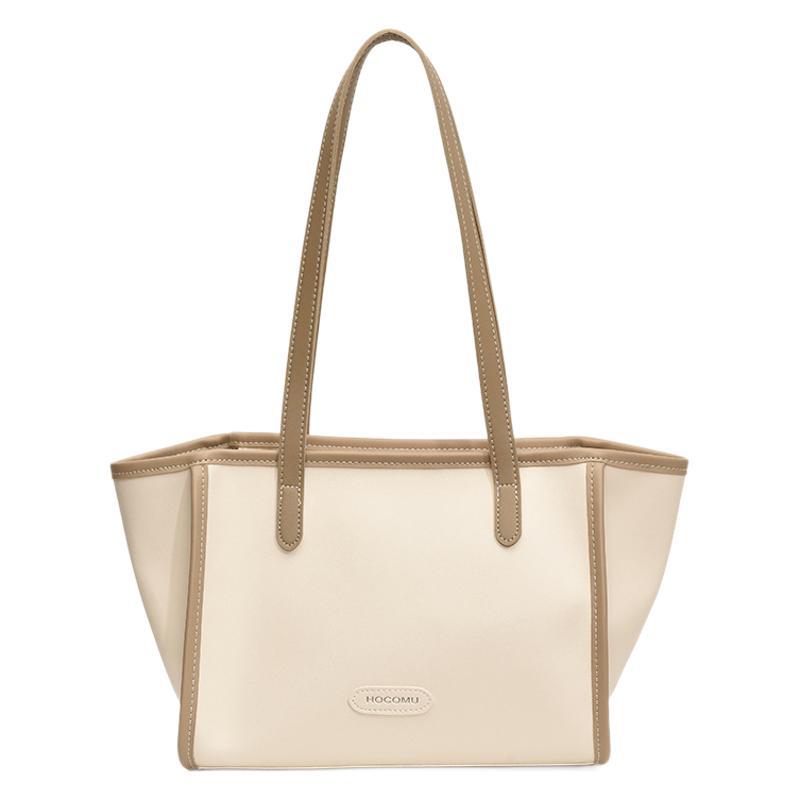 Large-capacity commuter bag women's 2025 new trendy fashion simple tote bag high-end retro shoulder bag