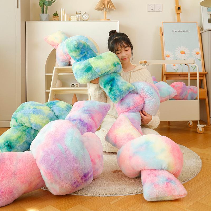 Cartoon Colorful Love Pentagram Throw Pillow Plush Toy Ball Doll Home Sofa Pillow Cushion Rag Doll