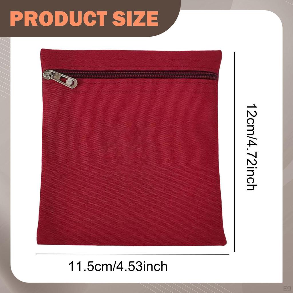 2 Pieces Sew in Pocket with Zipper Clothes Inner Pockets Mobile Storage Pouch Travel Security