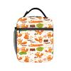 Cute Fox Lunch Bag For Adult  Print Lunch Box Fun Picnic Cooler Bag Portable Oxford Thermal Tote Handbags