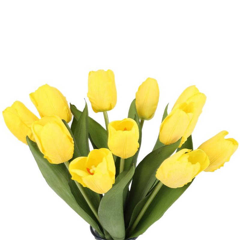 6 Pcs Tulips Artificial Flowers for Decoration Real Looking Fake Tulips Real Touch Flowers Floral Arrangements for Table Home Office Wedding Decor