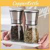 Versatile 304 Stainless Steel Pepper Grinder Stylish Glass Spice Container For Kitchen