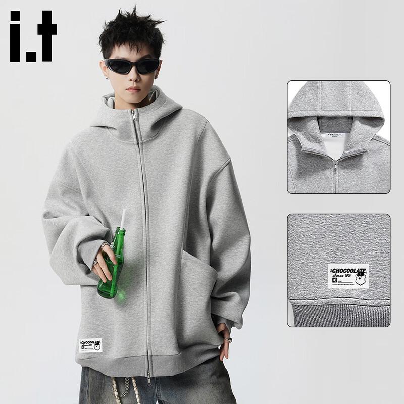 CHOCOOLATEit Men s Loose Hooded Cardigan Sweatshirt 2XL
