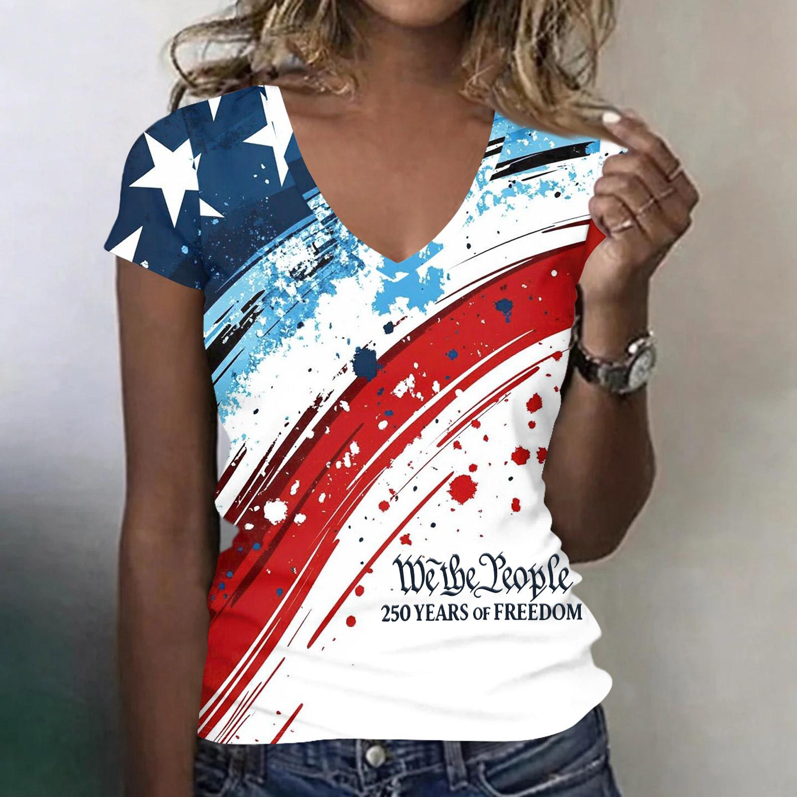 

Women s V Neck Lightweight Summer Top Short Sleeve Casual Loose Fit Printed Shirt for Everyday Wear XL винний