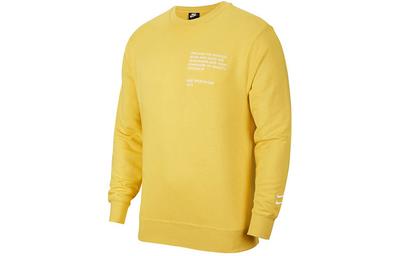 Sweatshirts Men's Yellow Crew Neck Moderate Regular CU4035-761