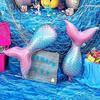 Mermaid Tail Arch Balloon Chain Theme Baby Birthday Ocean Party Background Decoration Decoration Aluminum Film Balloon