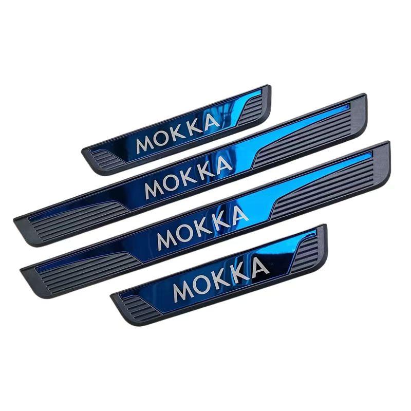 

For Opel Mokka B Mokka Electric GS 2025 2024 Accessories Stainless Steel Car Door Sill Scuff Protector Cover Trim Styling синій