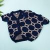 Pet Knit Sweater Small Medium Dogs Cats Cozy Warm Cardigan In Navy Blue XS To XXL