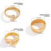 IngeSight.Z Exaggerated Irregular Heavy Metal Wide Bangle for Women Personality Trend Leaves Opening Bracelet Punk Party Jewelry