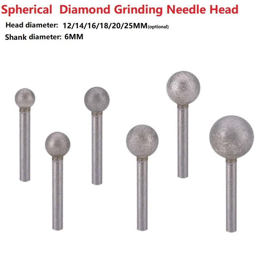 

Versatile Round Ball Shape Diamond Grinding Bit 6mm Shank for Stone Drill Use