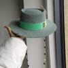 Chain Strap Straw Hat 2026 Summer Straw Hat Pearl Pork Pie Sun Hat New Elastic Ribbon Hat Beach Hat Sun Hat Sombrero