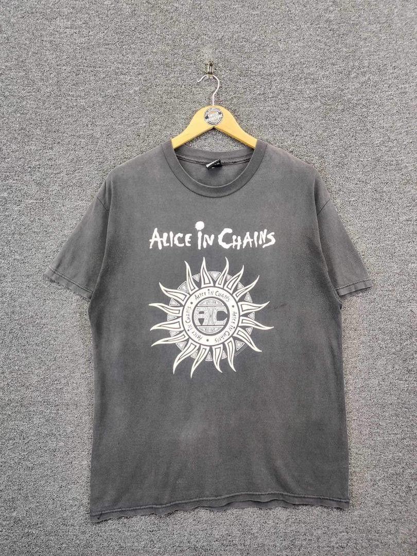 Vintage Alice In Chains Band Basic Style Black Unisex T shirt S-5XL KH12317 XL