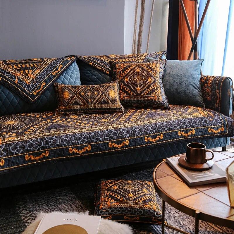 

Чехлы на диван для гостиной, подушка для дивана, скандинавский современный американский светильник, роскошный противоскользящий корпус высшего класса, всесезонный диван 45x 45 pillow cover