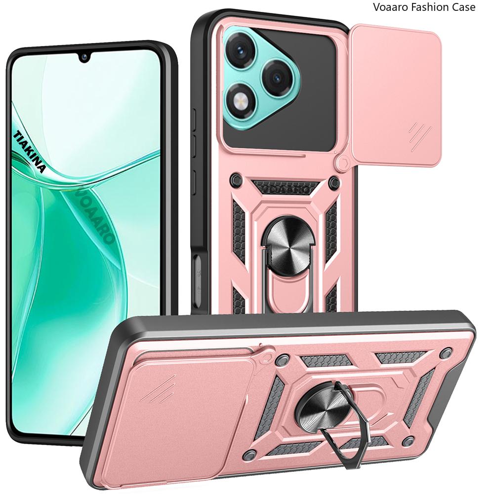 Slide Lens Push Window Armor Funda for Honor 400 Lite Case Magnetic Rotate Ring Stand Holder Cover for Honor 400 Full Back Case