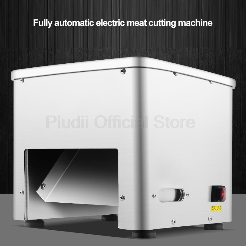 550W Commercial Meat Cutter 160KG/H Slicing Stainless Steel Automatic Slicer Dicer 2.5-10MM Thickness For Restaurant Kitchen Use