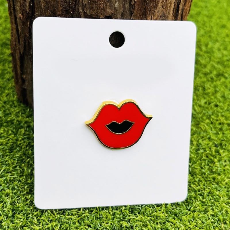 Mouth Shaped Lapel Pin Handmade Jackets Bag Backpack Badge Accessory Clothing Accessories for Elegant Women and Girls
