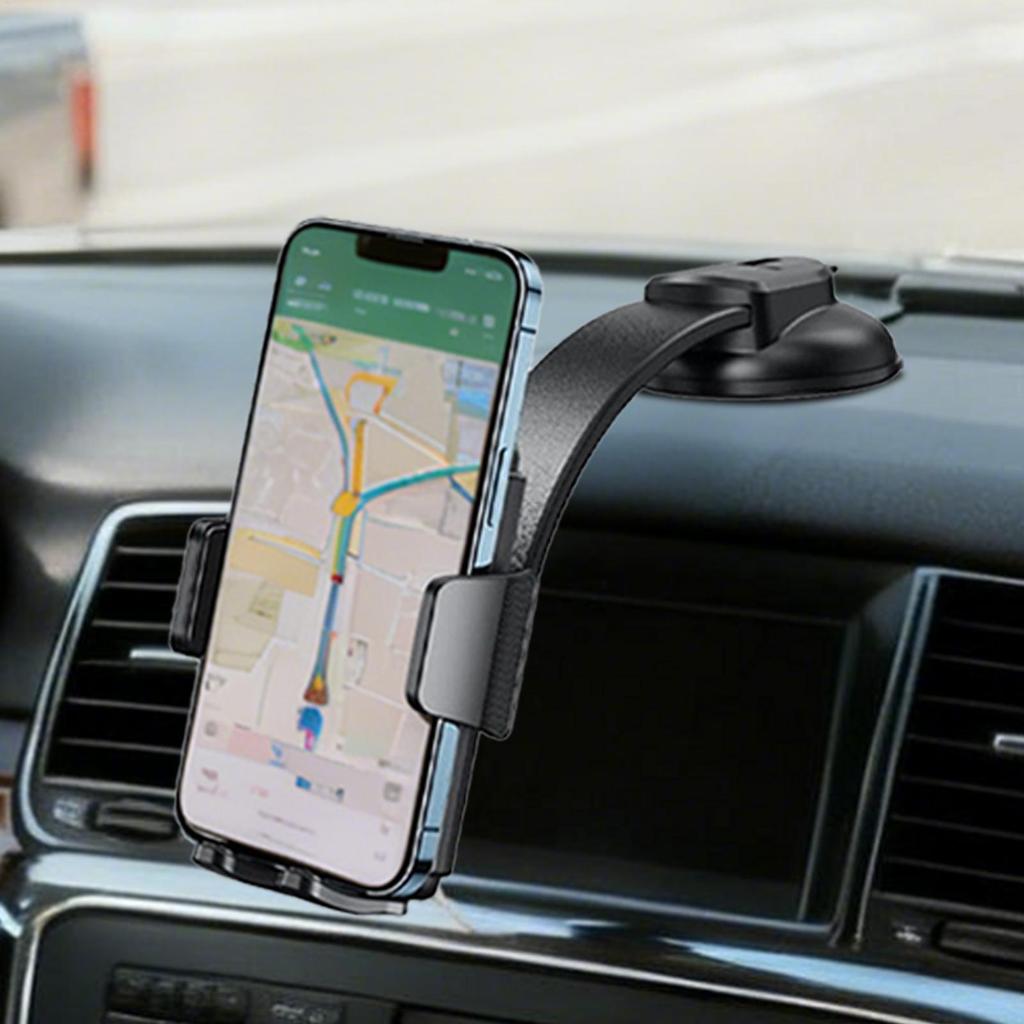 Car Cell Phone Holder Flexible Arm Suction Cup Stand 360 Degree Rotation Car Phone Mount For Travel Truck Dashboard Windshield