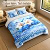 Floral Garden Theme Personalized 3Pcs Bedding Set Custom Text & Name 1 Sheet 2 Pillowcases Household Bedding 1pc