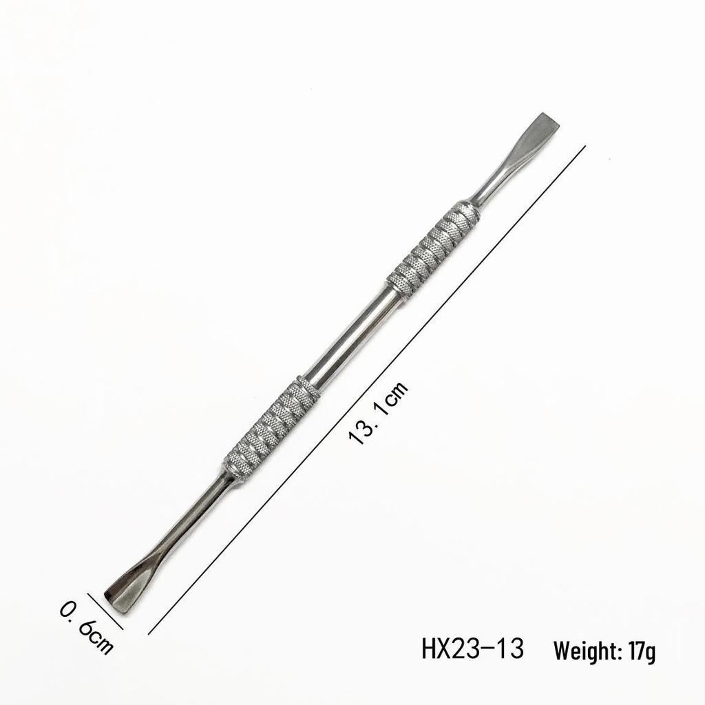 Stainless Steel Double-Headed Cuticle Pusher and Nail Scraper Tool