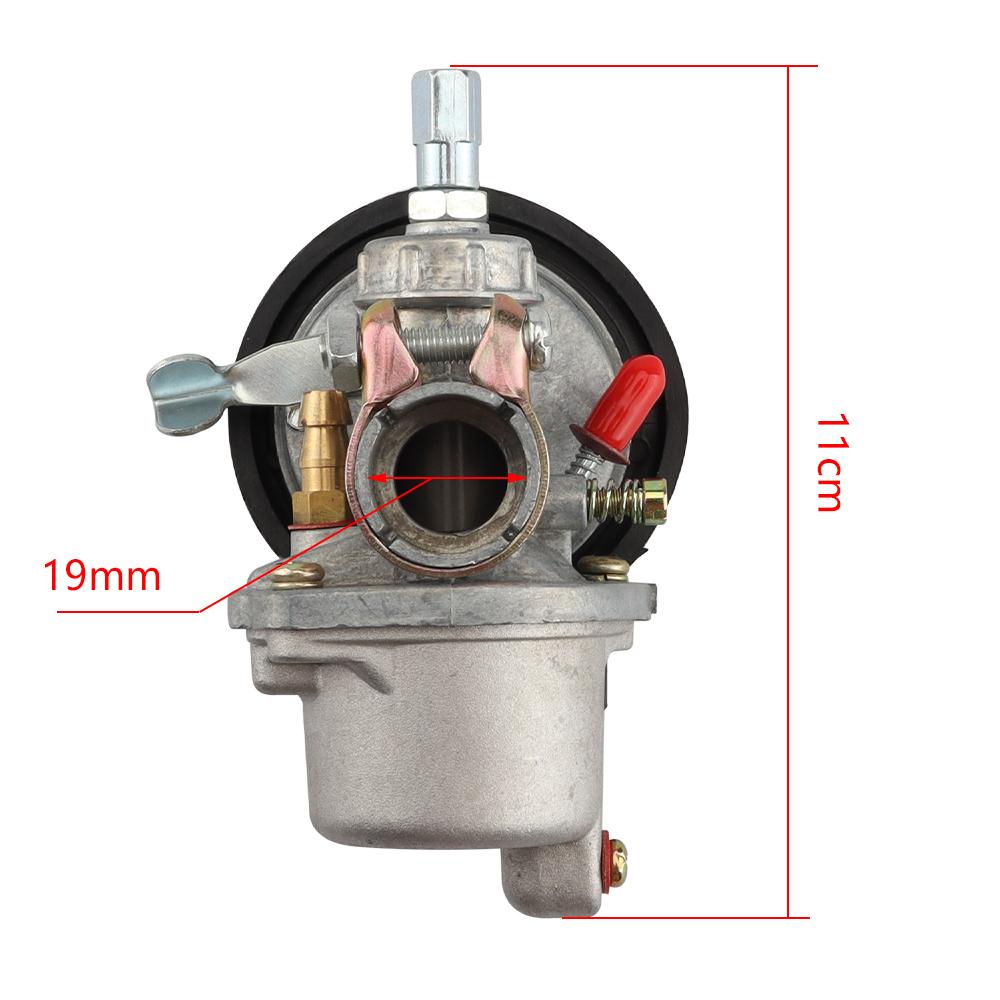 19mm Carburetor with Air Filter For 2 Stroke 50cc 60cc 80cc Engine Motorized Bicycle Carb Carby Motorcycle Bike Parts