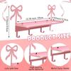 Pink Bowknot Key Holder Wall Mounted Organizers For Keys Bags Towels With Sturdy Iron Construction