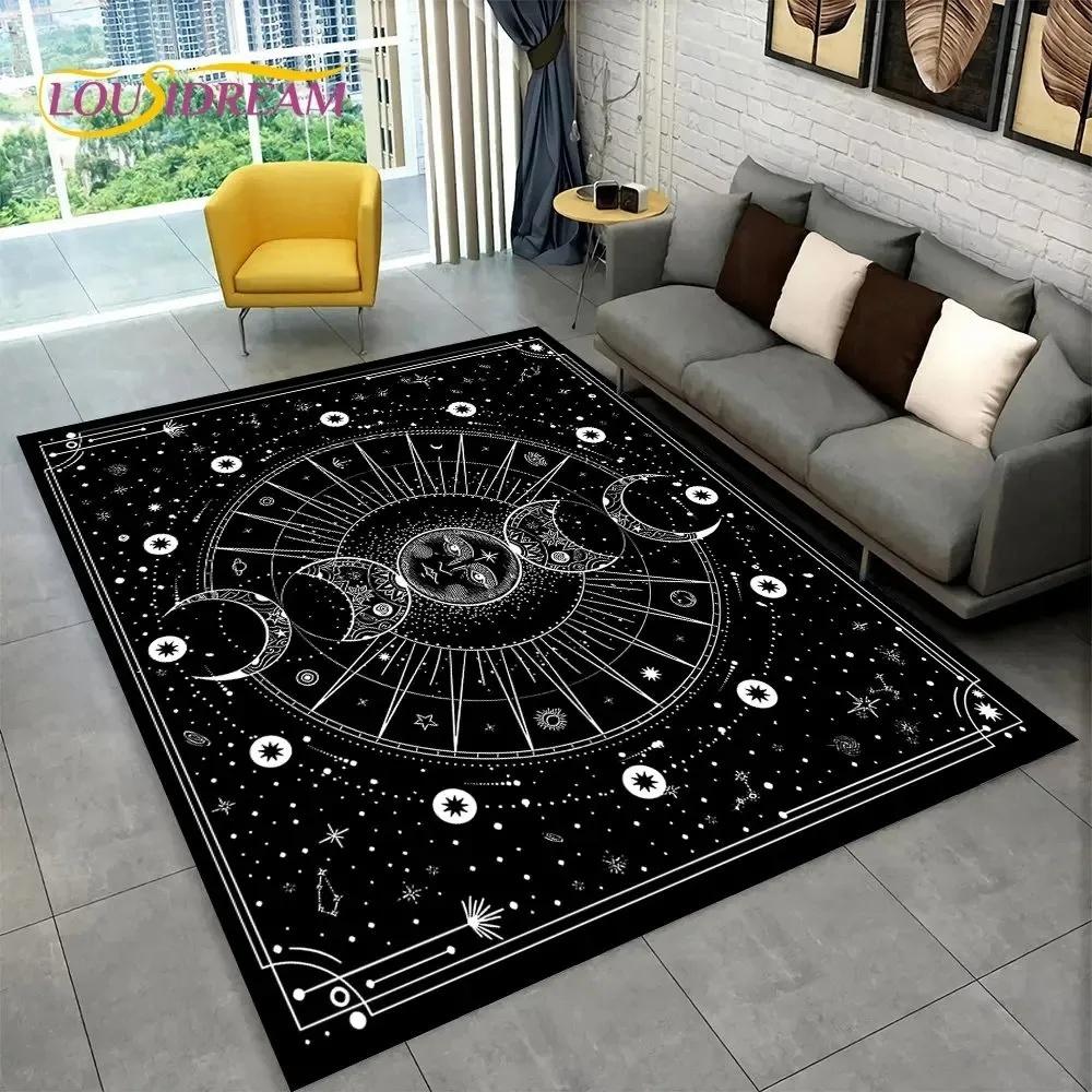 Ouija Tarot Witchcraft Gothic Mystical Carpet Living Room Bedroom Sofa Doormat Rug Non-slip Large Area Floor Mat Home Decoration