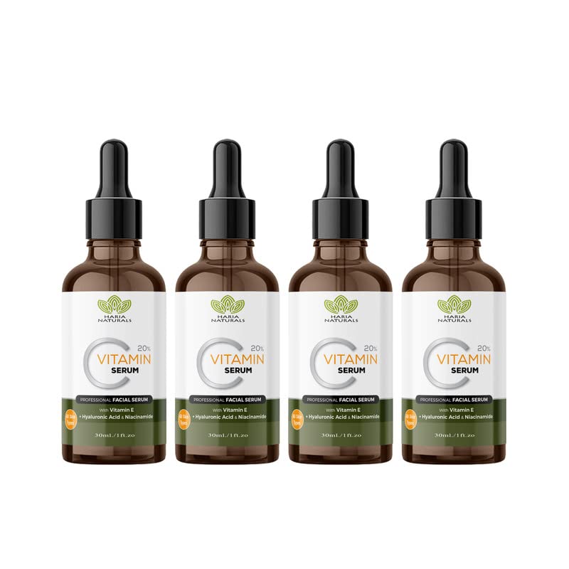 Haria Naturals Vitamin C Skin Clearing Face Serum-Brightens Skin Tone, Reduces Wrinkes, Fine Line 120ML