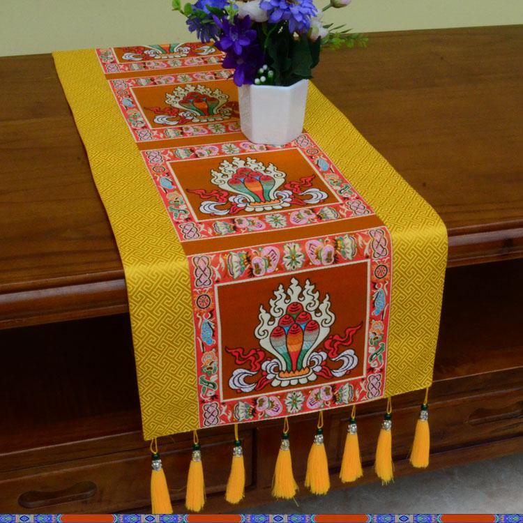 Tibetan-style Table MATS Zen-inspired Dining Tables Coffee Tables TV Cabinets Long Table Flags/classical Home Fabric Decorations