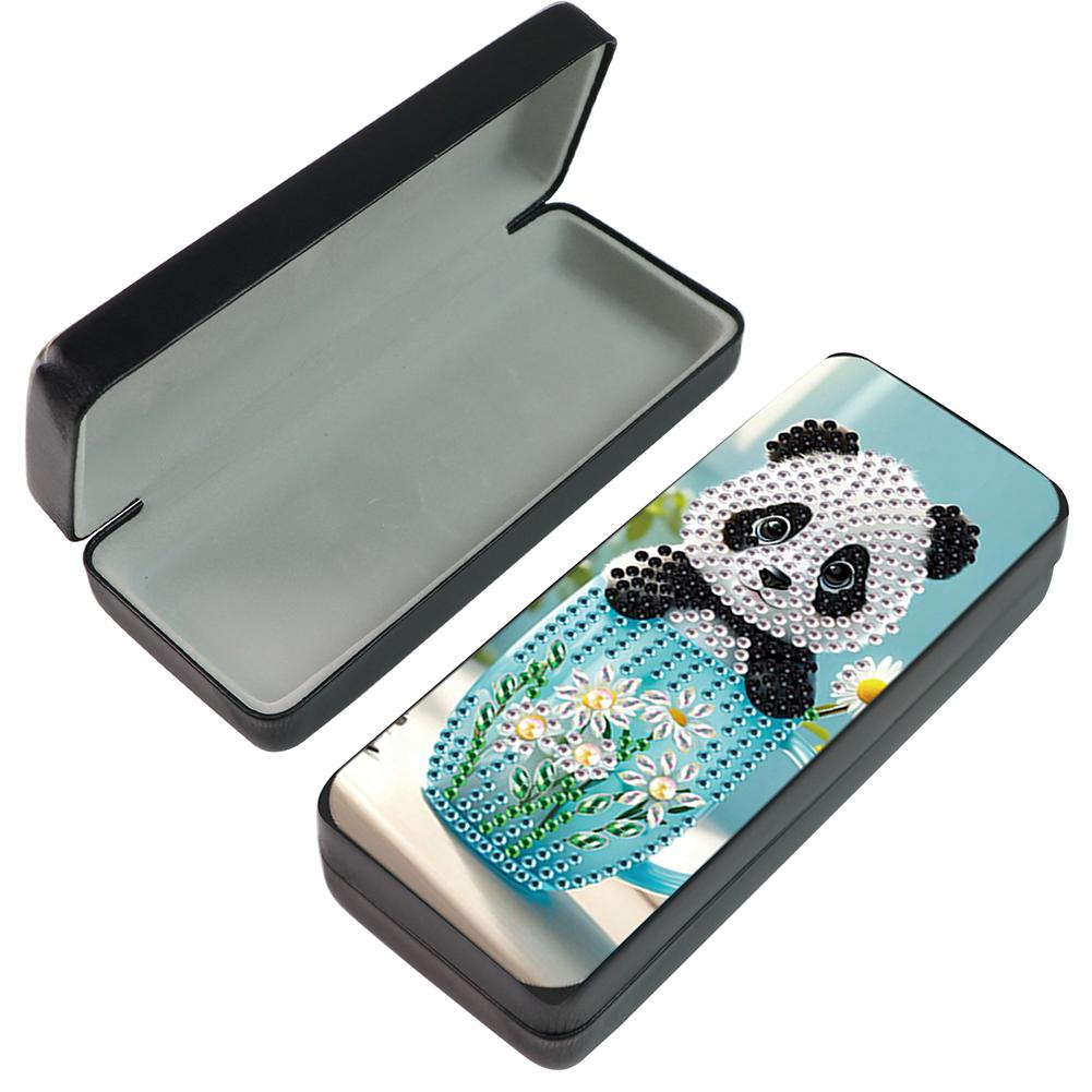 Cute Animals Leather 5D Diamond Painting Sunglass Case DIY Diamond Sunglasses Storage Box for Art Craft