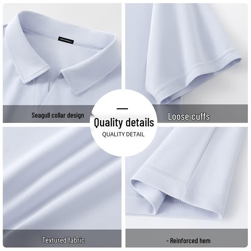 Mark Fairwhale Men's Quick-Dry Chinese Style Polo Shirt